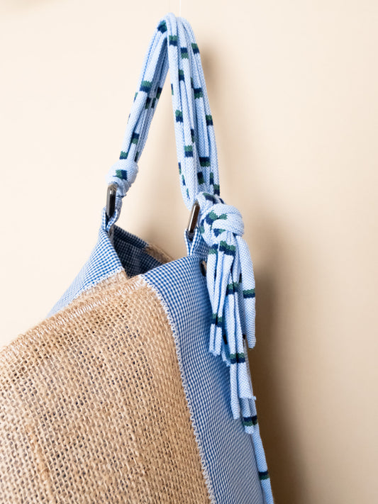 BORSA IN JUTA MOKI'S HOUSE ESTELA VISTA PARTICOLARE MANICI