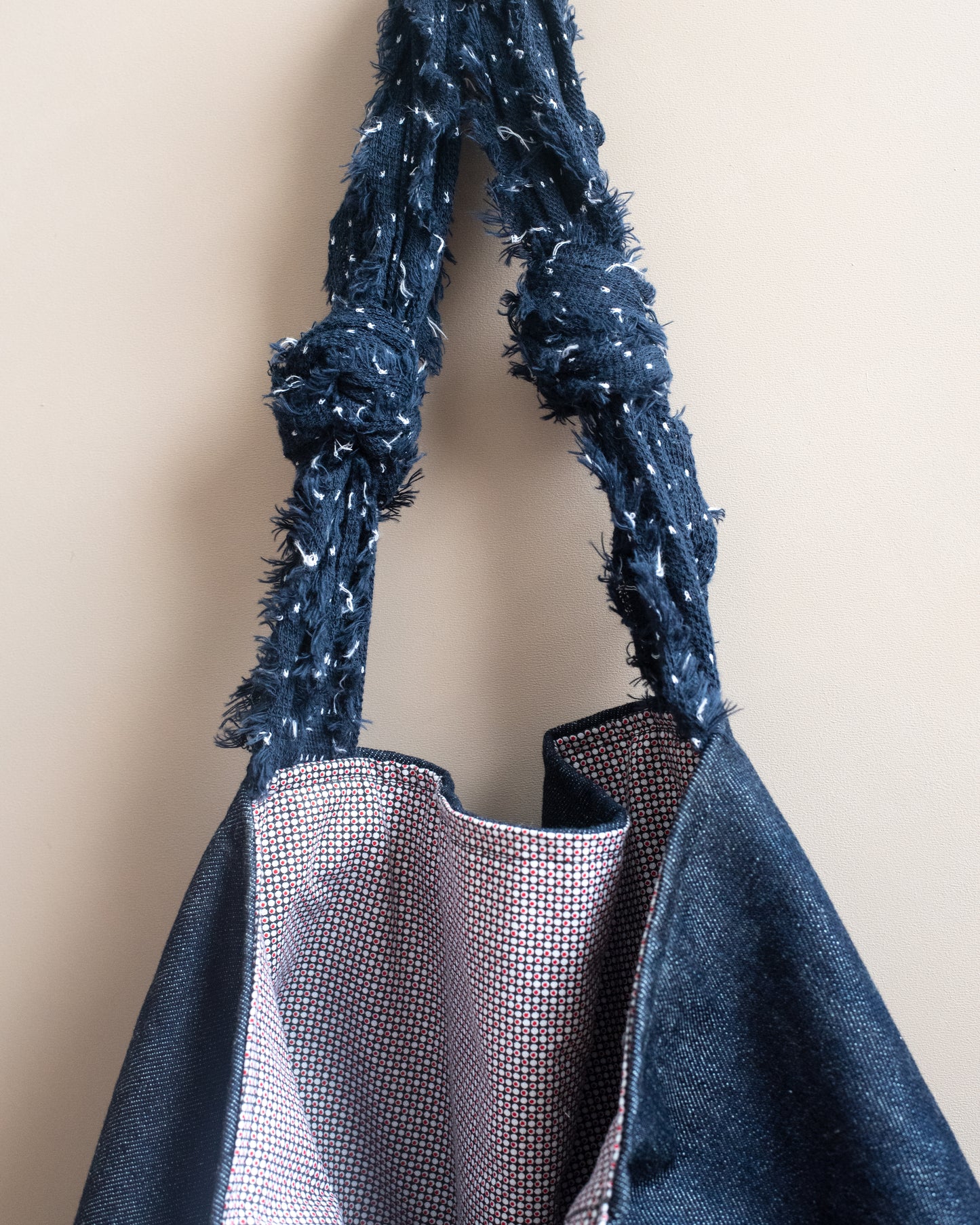 Borsa Denim scura vista interno