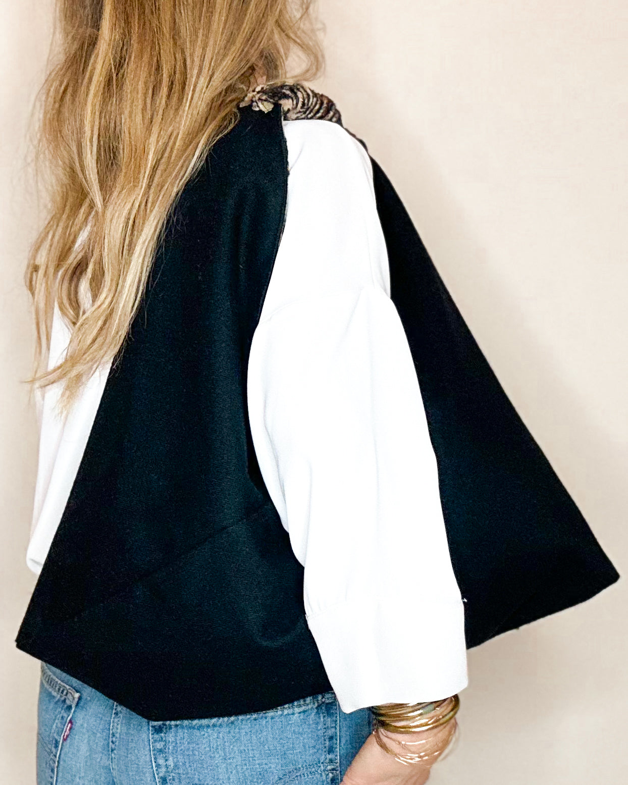 Borsa Lina reversibile - vista laterale indossata