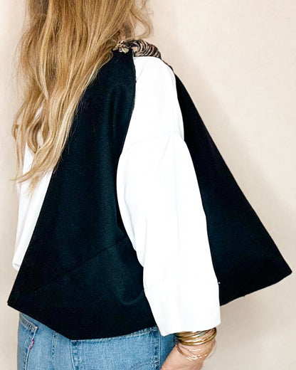 Borsa Lina reversibile - vista laterale indossata