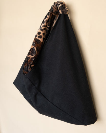 Borsa artigianale Lina - lato reversibile in lana