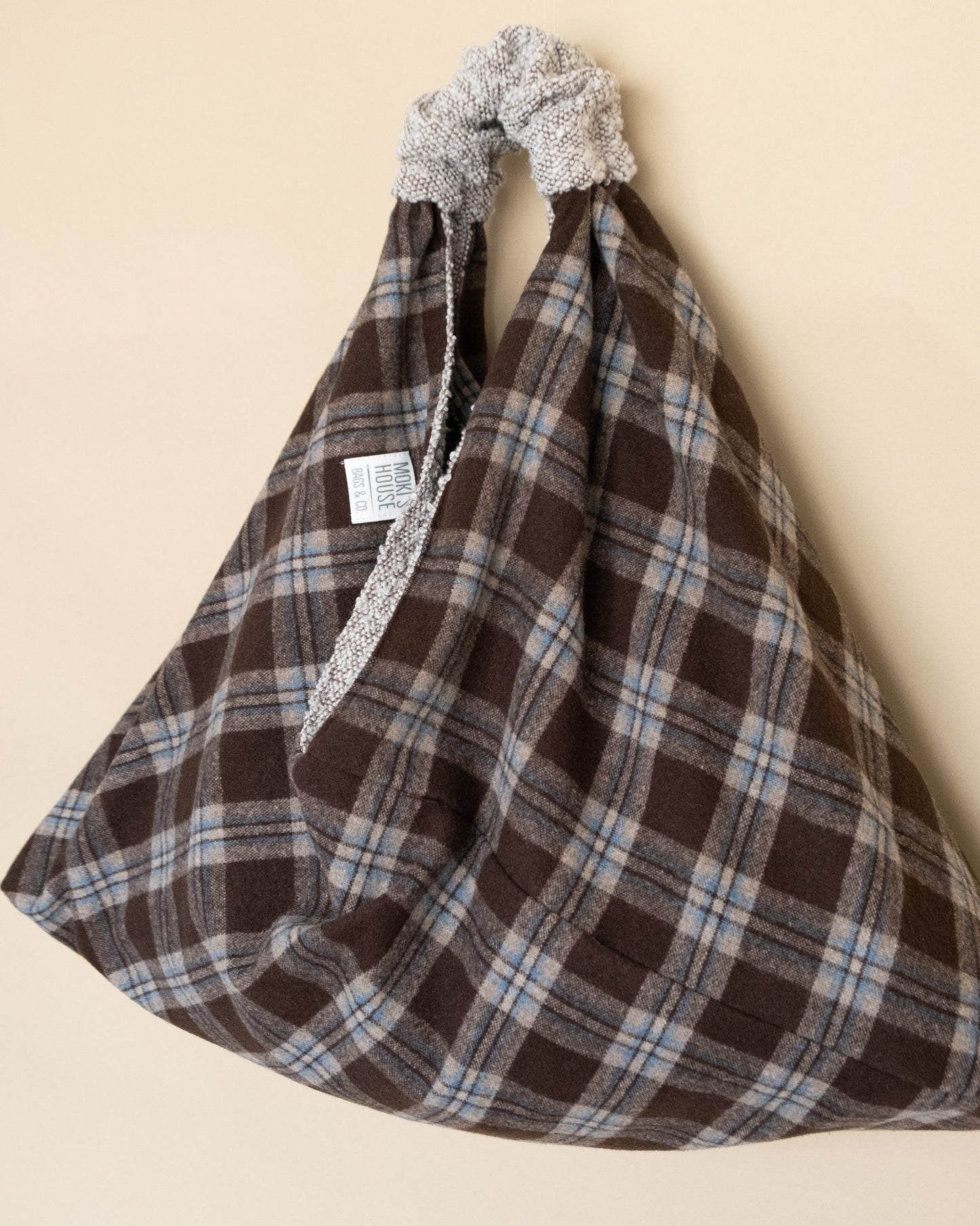 Borsa artigianale ALMA - lato scozzese in misto lana
