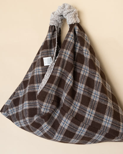 Borsa artigianale ALMA - lato scozzese in misto lana
